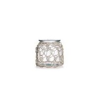 4.5" Clear Rattan Wrapped Glass Vase