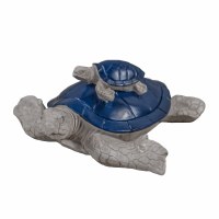 6.5" Polyresin Dark Blue With Baby Figurine