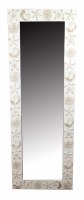 64" x 23" White Coastal Mirror