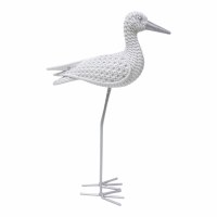 13" White Faux Weave Shorebird