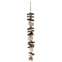 36" Whitwash Wood Nautilus Shell and Driftwood Drop
