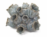 6" Blue Ceramic Barnacle Vase