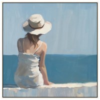 40" Sq Carefree Framed Coastal Canvas