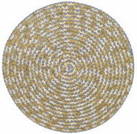 15" Round Blue Kaleidoscope Chenille Placemat