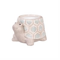 3.3" Beige Turtle Ceramic Pot