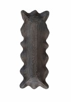 21" x 8" Black Wavy Edge Wood Tray