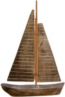 19" Brown Wood Sailboat