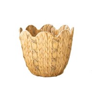 12" Natural Stripe Basket