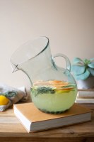 One Gallon Green Tilt Glass Pitcher