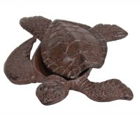 5" Rustic Turtle Metal Box