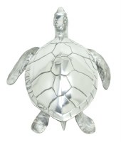 16" Silver Metal Turtle