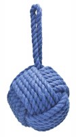 6" Blue Knot Rope Doorstop