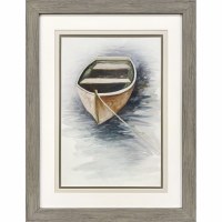 26" x 20" Rowboat Front Framed Coastal Print
