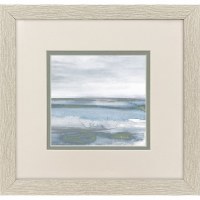 11" Sq Big Wave Framed Coastal Print