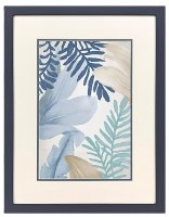 26" x 20" Green and Blue Fronds Framed Print