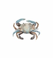 11" Blue and Brown Crab Capiz Plaque