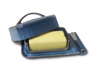Navy Butterie Porcelain Mess-Free Butter Dish With Spreader