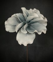 19" Faux Sea Blue Foam Flower Stem