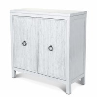 36" Antiqued White Two Woven Doors Bunch Credenza