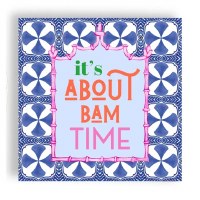 5" Sq "It's About Bam Time" Beverage Napkins