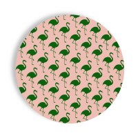 Pack of 16 7" Round Tropical Flamingo Paper Plates