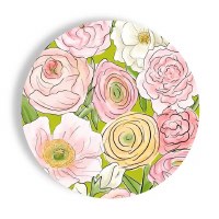 Pack of 24 9" Round Fabulous Floral Paper Plates