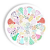 Pack of 24 7" Round Birthday Party Paper Plates