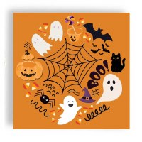5" Sq Halloween Spooky Beverage Napkins