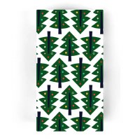 8" x 4" Jolly Christmas Trees Guest Towels