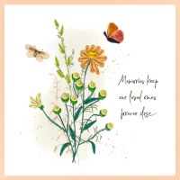 6" Sq "Memories Keep Our Loved Ones Forever Close" Flowers Quilling Card