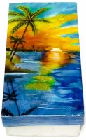 6" x 3" Sunset Palms Capiz Box