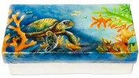 6" x 3" Sea Turtle Capiz Box