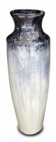 43" Blue and White Ceramic Vase