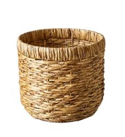 14" Round Brown Woven Basket
