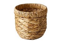 11" Round Brown Woven Basket