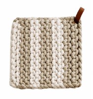 8" Sq Stripe Sage Potholder
