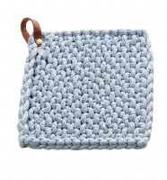 8" Sq Solid Light Blue Potholder