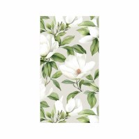 8" x 5" White Magnolia Guest Towels