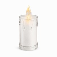 6.5" LED Clear Drip Acrylic Candle