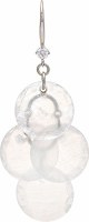 Silver White Capiz Dangle Earrings