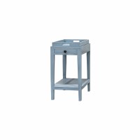 15" Blue One Drawer Tray End Table