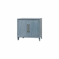 37" Ocean Blue Two Ribbed Doors Cabinet