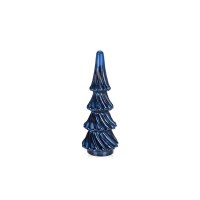 15" Dark Blue Glass Tree