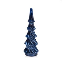 21" Dark Blue Glass Tree