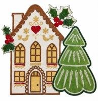 14" Gingerbread House Placemat