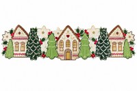 36" Gingerbread House Table Runner