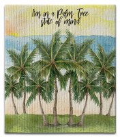 8" x 7" Swedish Palm State of Mind Coastal Dish Cloth