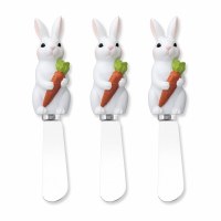 Set of Three 5" White Bunny Spreaders