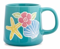 16 Oz Multicolor Flower Shell Art Mug