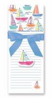 9" x 4" Multicolor Sailboats Magnetic Pad